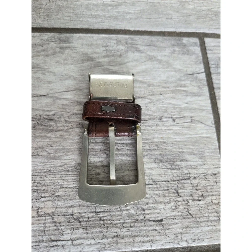 Burberrys‎ of London Vintage Leather Belt Buckle Replacement Brown Silver Logo